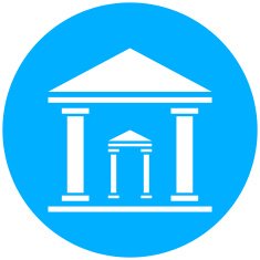 Bank icon on a round button - Round Series N8