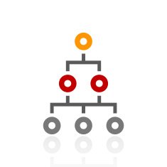 Organization Chart icon on a white background - Pro Series N4