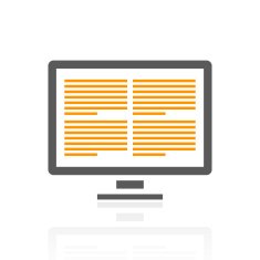 Computer Monitor icon on a white background - Pro Series