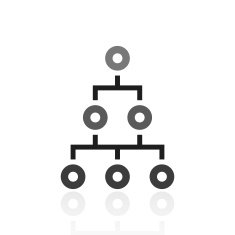 Organization Chart icon on a white background - Prime Series N4