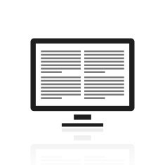 Computer Monitor icon on a white background - Prime Series