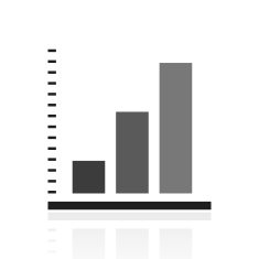 Bar Graph icon on a white background - Prime Series N19