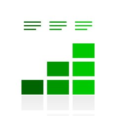 Bar Graph icon on a white background - Fresh Series N16