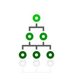 Organization Chart icon on a white background - Fresh Series N4