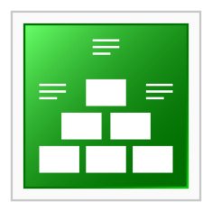 Pyramid icon on a square button - Flat Series N9