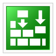 Wall icon on a square button - Flat Series