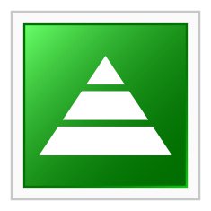 Pyramid icon on a square button - Flat Series N11
