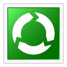 Chevron Chart icon on a square button - Flat Series N10