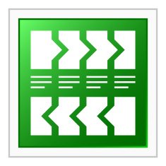 Flowchart icon on a square button - Flat Series N10