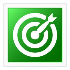 Target icon on a square button - Flat Series N6