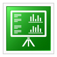 Projection Screen icon on a square button - Flat Series N4