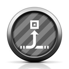 Conveyor icon on a round button - Elite Series