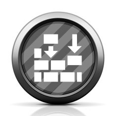Wall icon on a round button - Elite Series