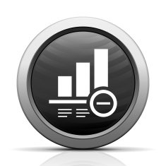 Bar Graph icon on a round button - Elect Series N16