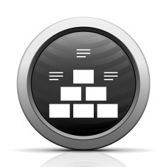 Pyramid icon on a round button - Elect Series N9