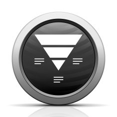 Pyramid icon on a round button - Elect Series N10