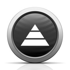 Pyramid icon on a round button - Elect Series N11