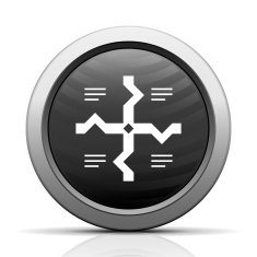 Flowchart icon on a round button - Elect Series N9