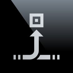 Conveyor icon on a black background - Core Series