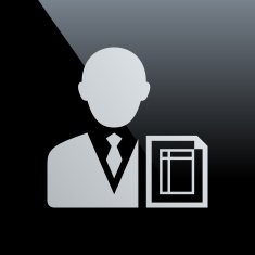 Businessman icon on a black background - Core Series N17