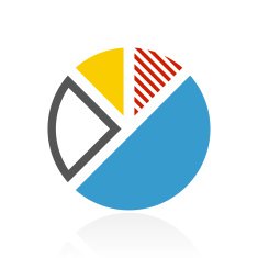 Pie Chart icon on a white background - Color Series N6