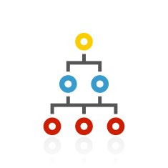 Organization Chart icon on a white background - Color Series N3