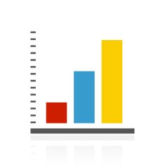 Bar Graph icon on a white background - Color Series N19