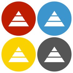 Pyramid icon on circle buttons - Circle Series N11
