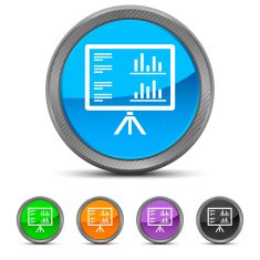 Projection Screen icon on circle buttons - Circled Series N3
