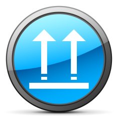 Logistics icon on a round button - Bright Series N6