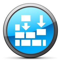 Wall icon on a round button - Bright Series