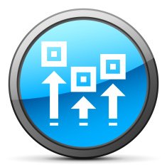 Logistics icon on a round button - Bright Series N7