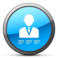 Businessman icon on a round button - Bright Series N20