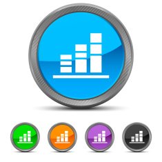 Bar Graph icon on circle buttons - Circled Series N19