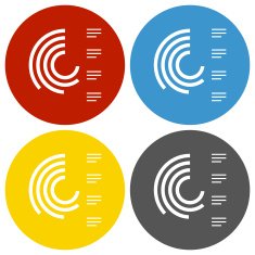Radial Bar Chart icon on circle buttons - Circle Series
