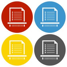 Document icon on circle buttons - Circle Series N7
