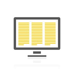 Computer Monitor icon on a white background - Color Series N2