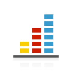 Bar Graph icon on a white background - Color Series N23