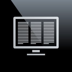 Computer Monitor icon on a black background - Core Series N2