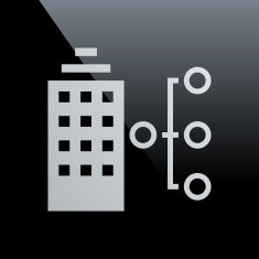 Office Building icon on a black background - Core Series N2