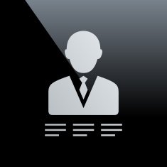 Businessman icon on a black background - Core Series N21