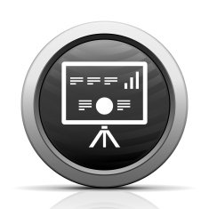 Projection Screen icon on a round button - Elect Series N5