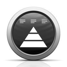 Pyramid icon on a round button - Elect Series N12