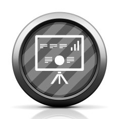 Projection Screen icon on a round button - Elite Series N5