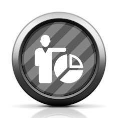 Businessman icon on a round button - Elite Series N20