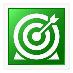 Target icon on a square button - Flat Series N7