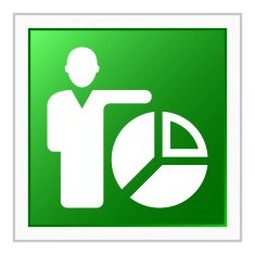 Businessman icon on a square button - Flat Series N20