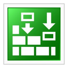 Wall icon on a square button - Flat Series N2