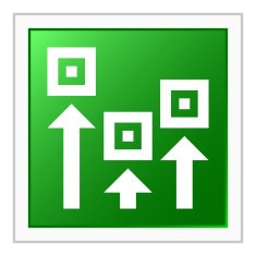 Logistics icon on a square button - Flat Series N11
