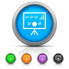 Projection Screen icon on round buttons - Gloss Series N5